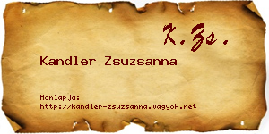 Kandler Zsuzsanna névjegykártya